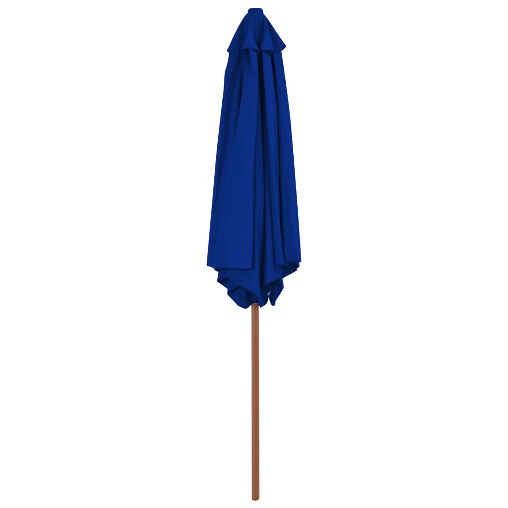 313763 vidaXL Garden Parasol with Wooden Pole Blue 270 cm