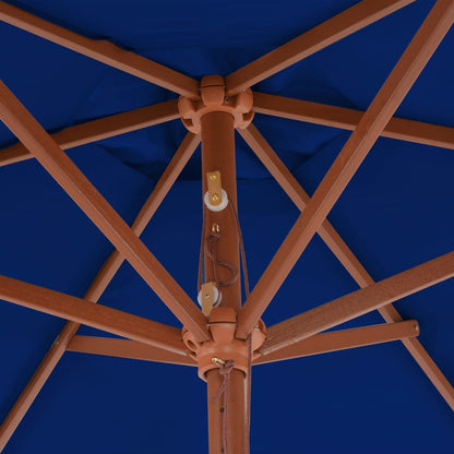 313763 vidaXL Garden Parasol with Wooden Pole Blue 270 cm