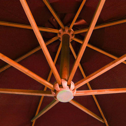 Hanging Garden Parasol with Pole Terracotta 3,5x2,9 m Solid Fir Wood