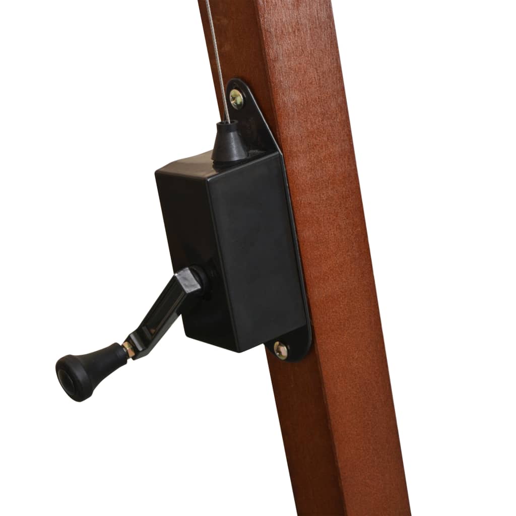 Hanging Garden Parasol | Black | Fir Wood | Large | Adjustable Armrests