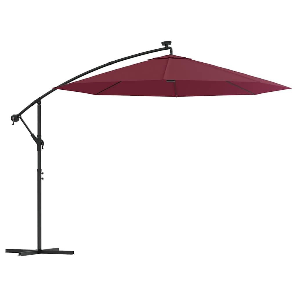 Cantilever Garden Parasol | Wine Red | Polyester | Large