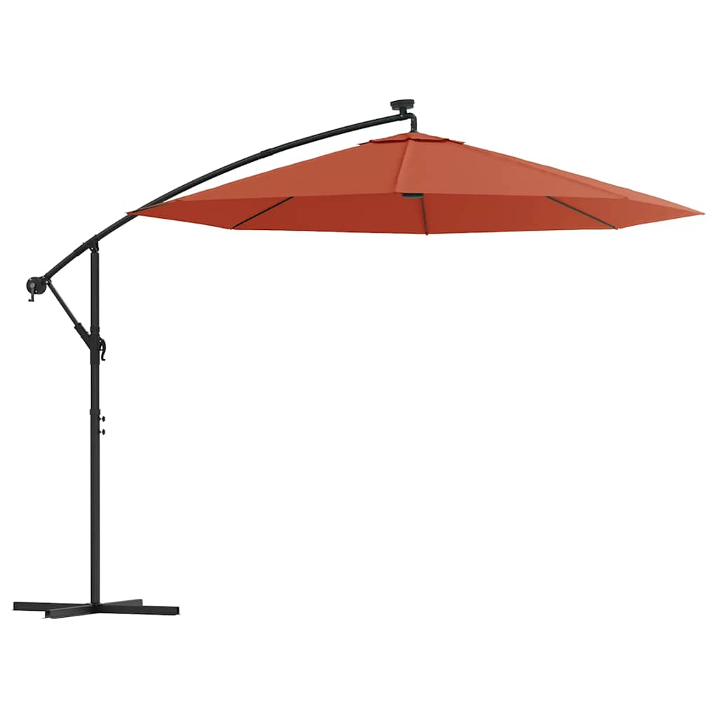 Cantilever Garden Parasol | Terracotta | Polyester, Steel | Large