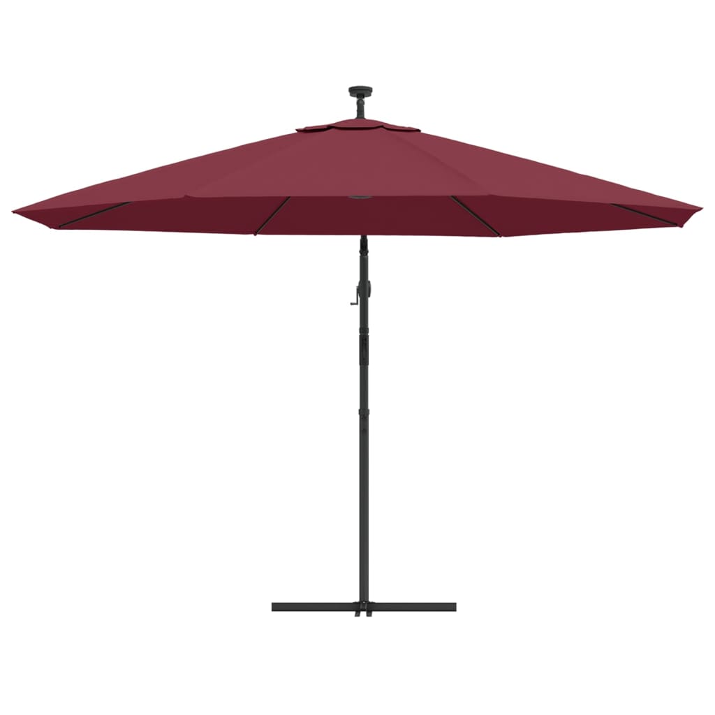 Cantilever Garden Parasol | Bordeaux Red | Polyester Fabric, Metal