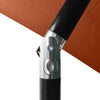 Garden Parasol with LEDs and Steel Pole Terracotta 6.6'x9.8'