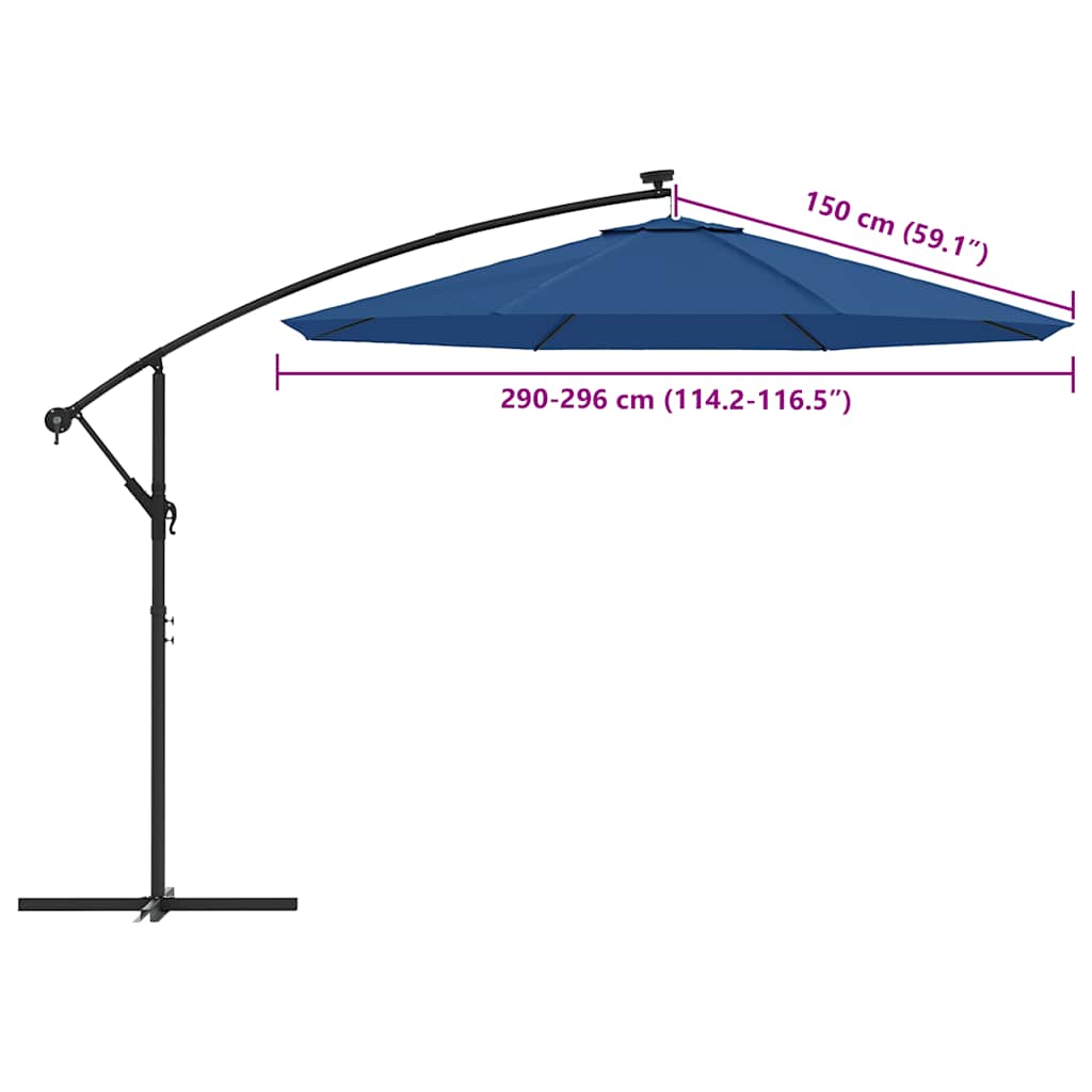 Replacement Fabric for Cantilever Umbrella Azure Blue 300 cm