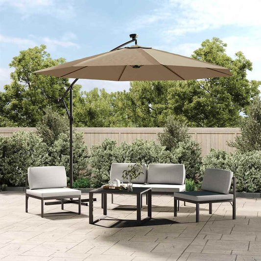 Replacement Fabric for Outdoor Parasol Taupe 350 cm