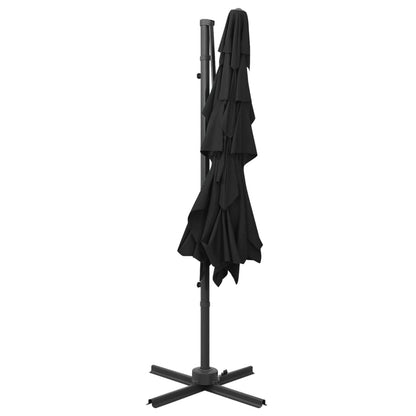 Garden Parasol | Black | Polyester | Large | Foldable | Garden Parasol
