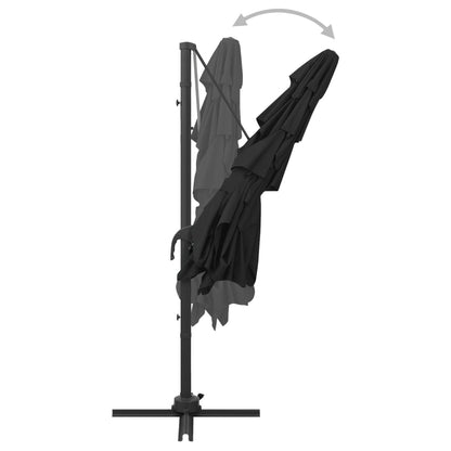 Garden Parasol | Black | Polyester | Large | Foldable | Garden Parasol