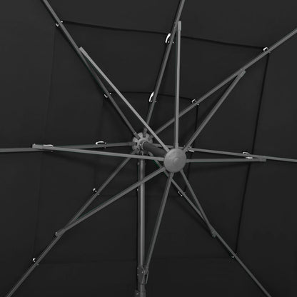 Garden Parasol | Black | Polyester | Large | Foldable | Garden Parasol