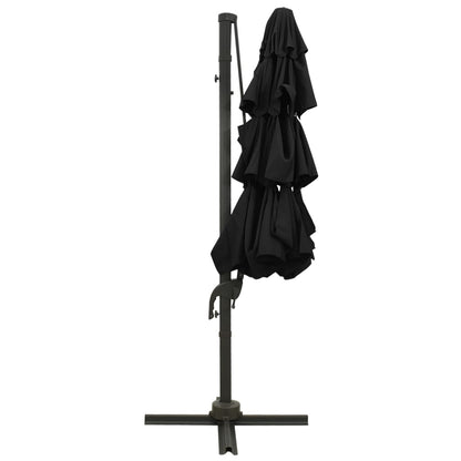 Garden Parasol | Black | Polyester | 3x3 meters | Foldable