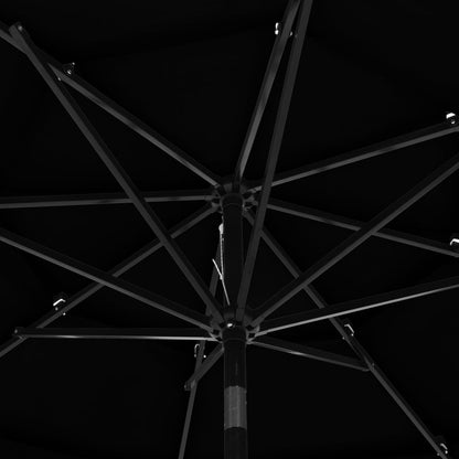 Parasol | Black | Polyester, powder-coated aluminium | 3 m canopy