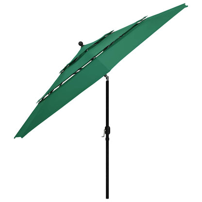 Parasol | Green | Polyester | Large | Foldable | Large Garden Parasol