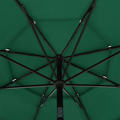 Parasol | Green | Polyester | Large | Foldable | Large Garden Parasol