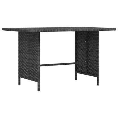 Patio Dining Table Gray 43.3"x27.6"x25.6" Poly Rattan