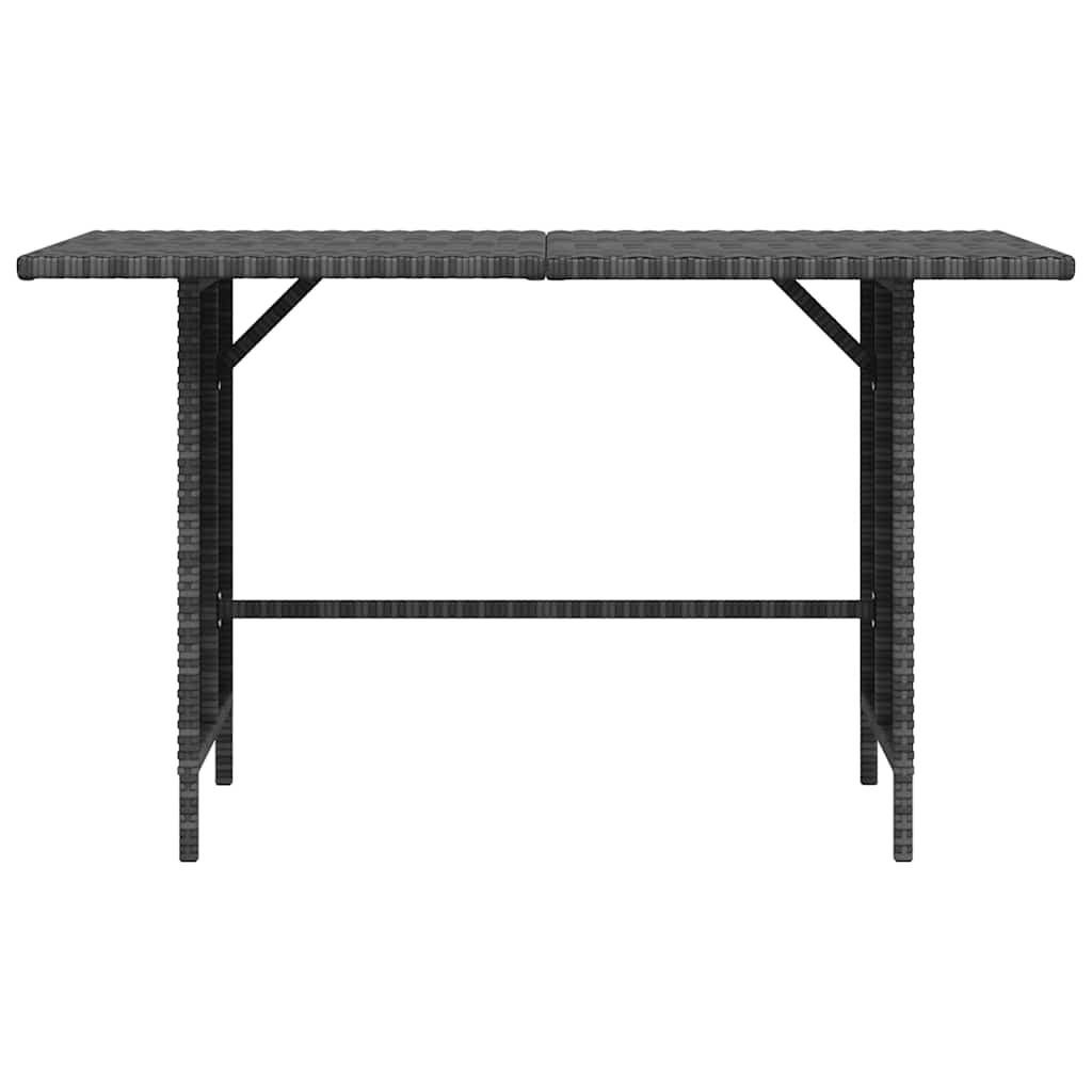 Patio Dining Table Gray 43.3"x27.6"x25.6" Poly Rattan