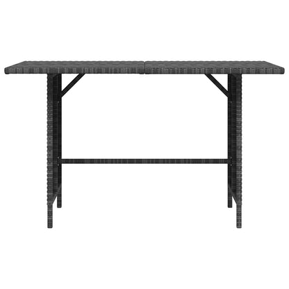 Patio Dining Table Gray 43.3"x27.6"x25.6" Poly Rattan