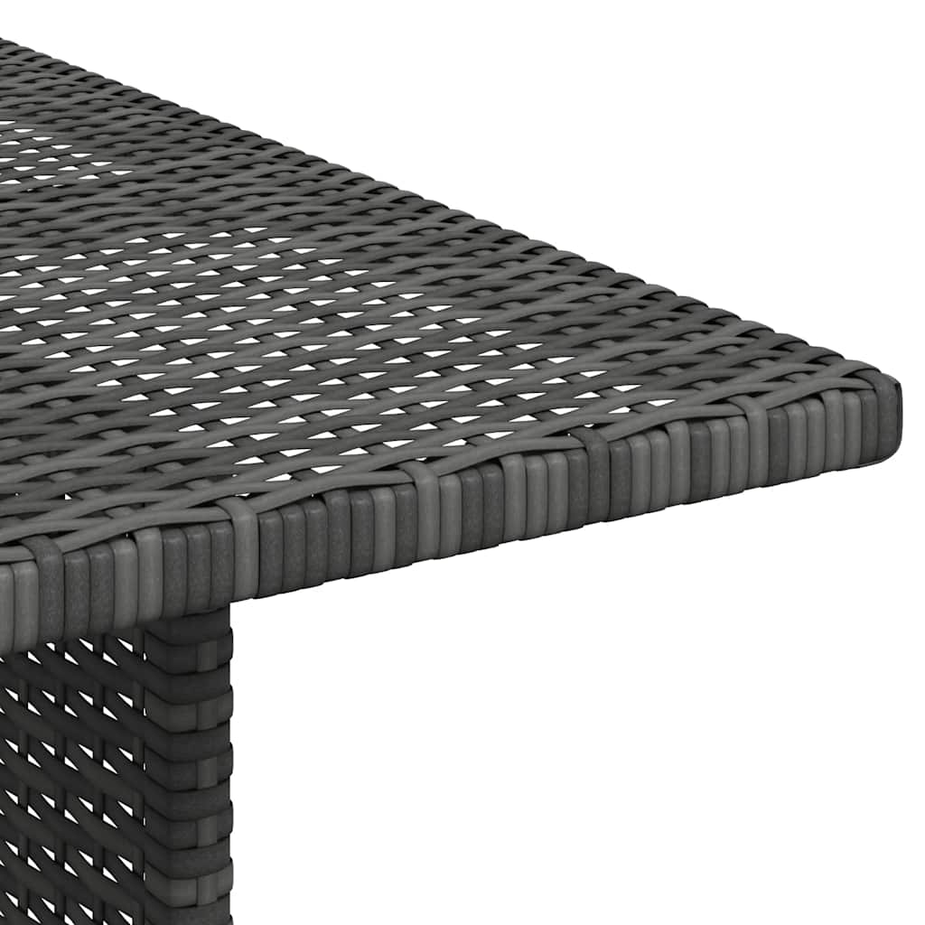 Patio Dining Table Gray 43.3"x27.6"x25.6" Poly Rattan