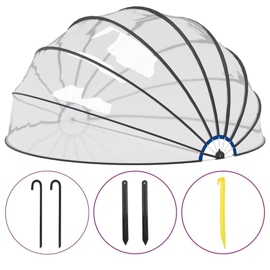 Pool Dome | Transparent | PVC, Fibreglass | Large | Collapsible
