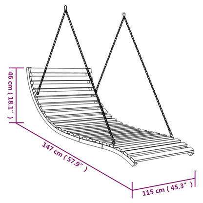 Swing Bed | Teak | Solid bent wood with teak finish