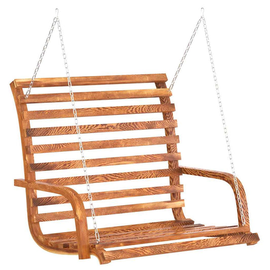 Swing Bench | Dark Wood | Solid Bent Wood | 126x63x92 cm | Durable