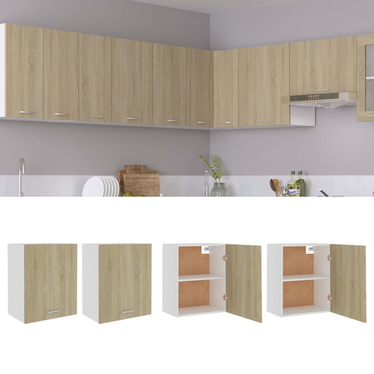 Hanging Cabinet Lyons 2 pcs Sonoma Oak 50x31x60 cm Engineered Wood