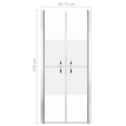 Shower Door Half Frosted ESG 71x190 cm