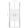 Shower Door Half Frosted ESG 76x190 cm