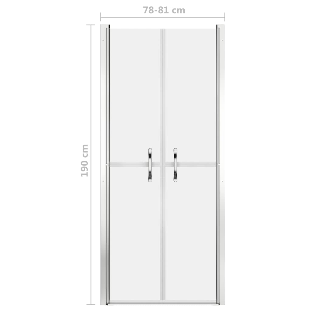 Shower Door Frosted ESG 81x190 cm