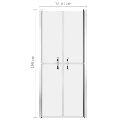 Shower Door Frosted ESG 81x190 cm