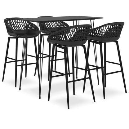 5 Piece Bar Set Black