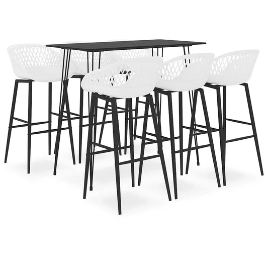 Bar Set | Black and White | MDF, Metal, PP | Standard | Ergonomic
