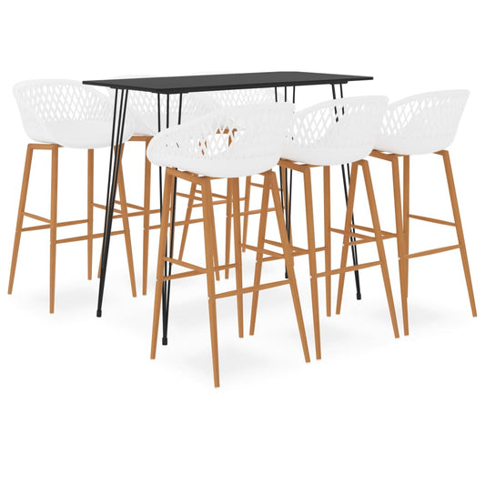 Bar Set | Black and White | MDF, Powder-Coated Metal, PP | Normal