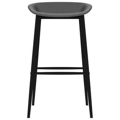 7 Piece Bar Set Black and Grey