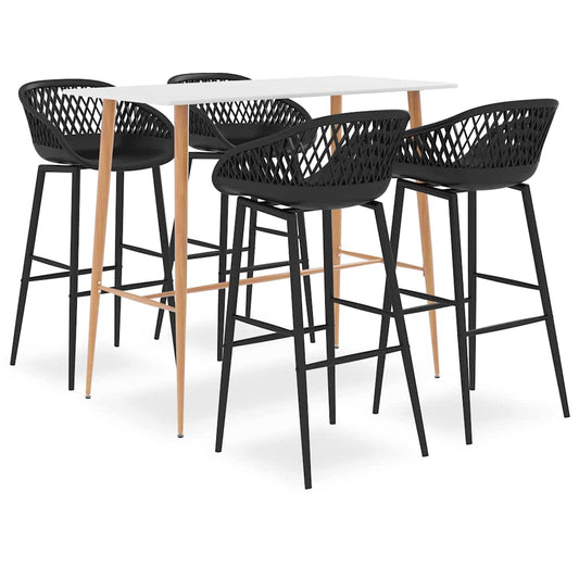 Bar Set | White, Black | MDF, Metal, PP | Modern | Bar Set | Rectangular