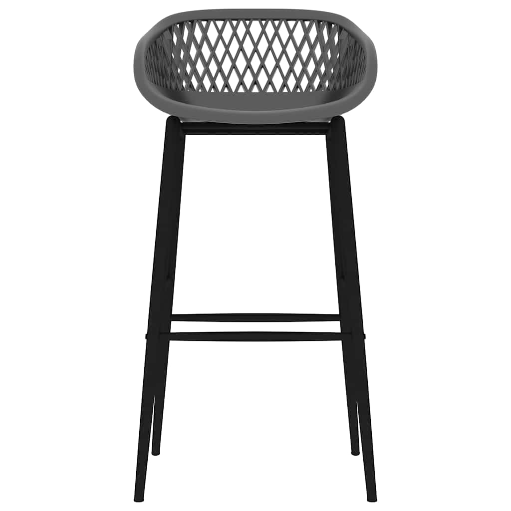 5 Piece Bar Set White and Grey