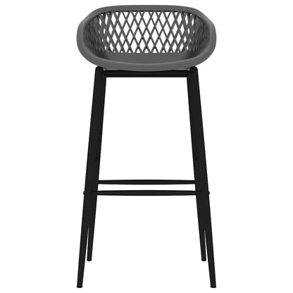 5 Piece Bar Set White and Grey