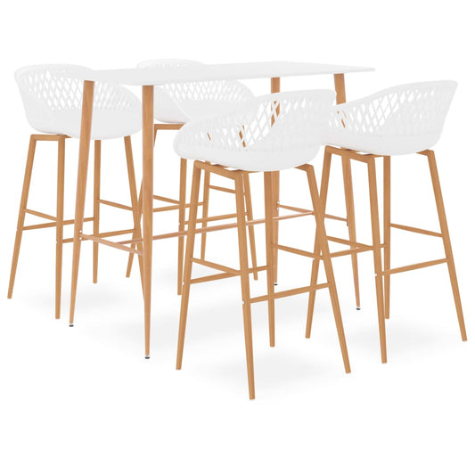 Bar Set | White | MDF, PP, Metal | Medium | Modern | Bar Set