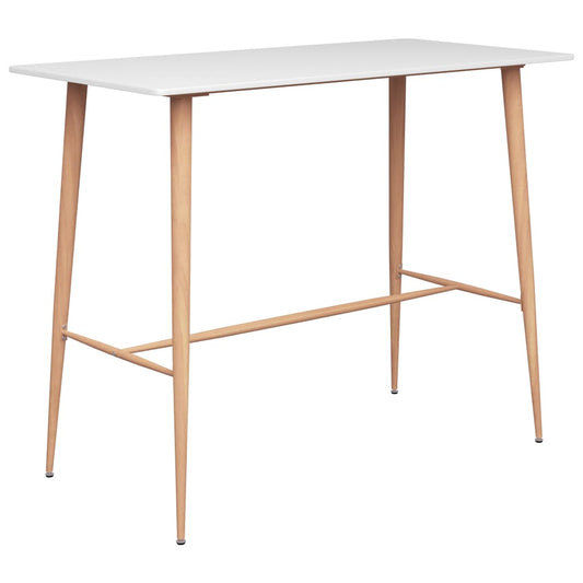 Bar Set | White and Grey | MDF, Metal, PP | Medium | Durable | Bar Set
