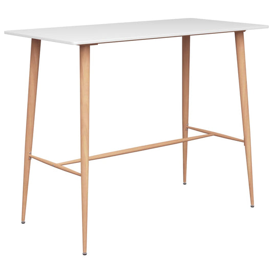 Bar Set | White and Black | MDF and Metal | Large | Stackable | Bar Set