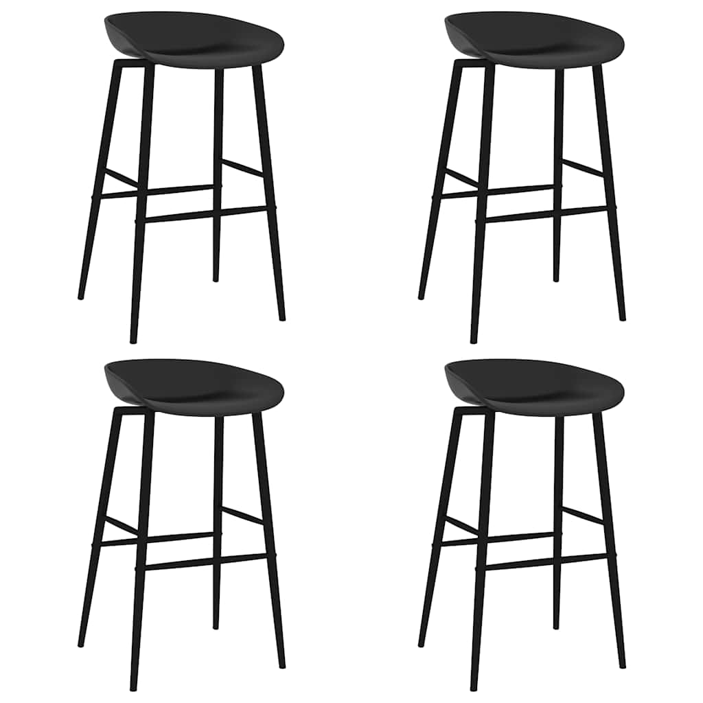 Bar Set | Black | MDF, Metal, PP | Ergonomic | Bar Set | Rectangular