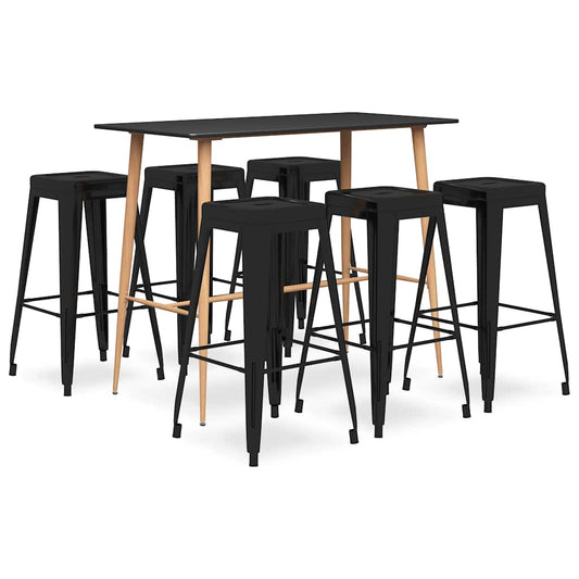 Bar Set | Black | MDF | Standard | Stackable | Bar Set | Rectangular