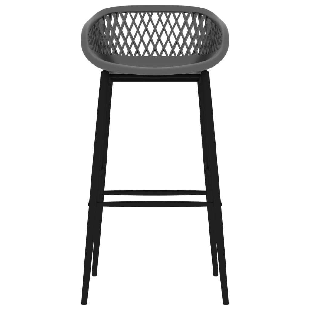 7 Piece Bar Set Black and Grey