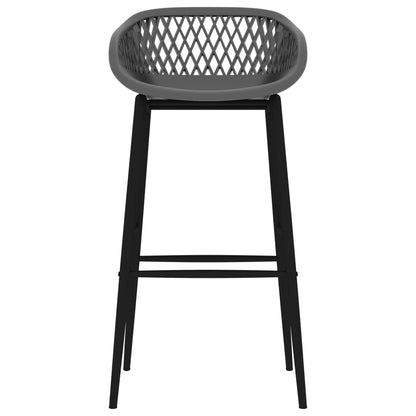 7 Piece Bar Set Black and Grey