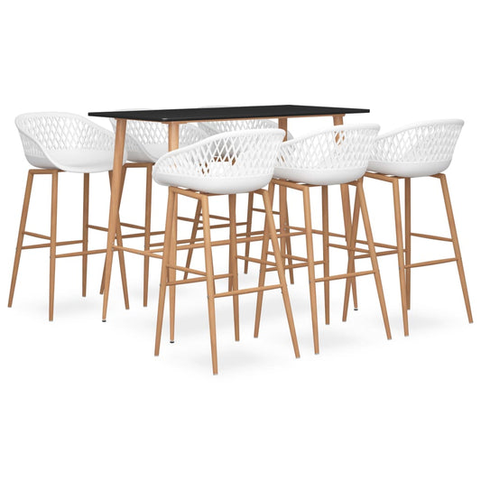 Bar Set | Black and White | MDF, Metal, PP | Standard |  Durable