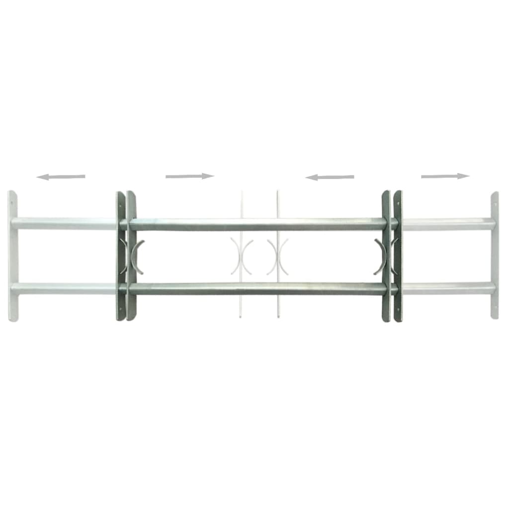 vidaXL Adjustable Security Grilles for Windows 2 pcs 27.6"-41.3"