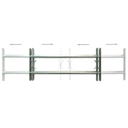 vidaXL Adjustable Security Grilles for Windows 2 pcs 27.6"-41.3"
