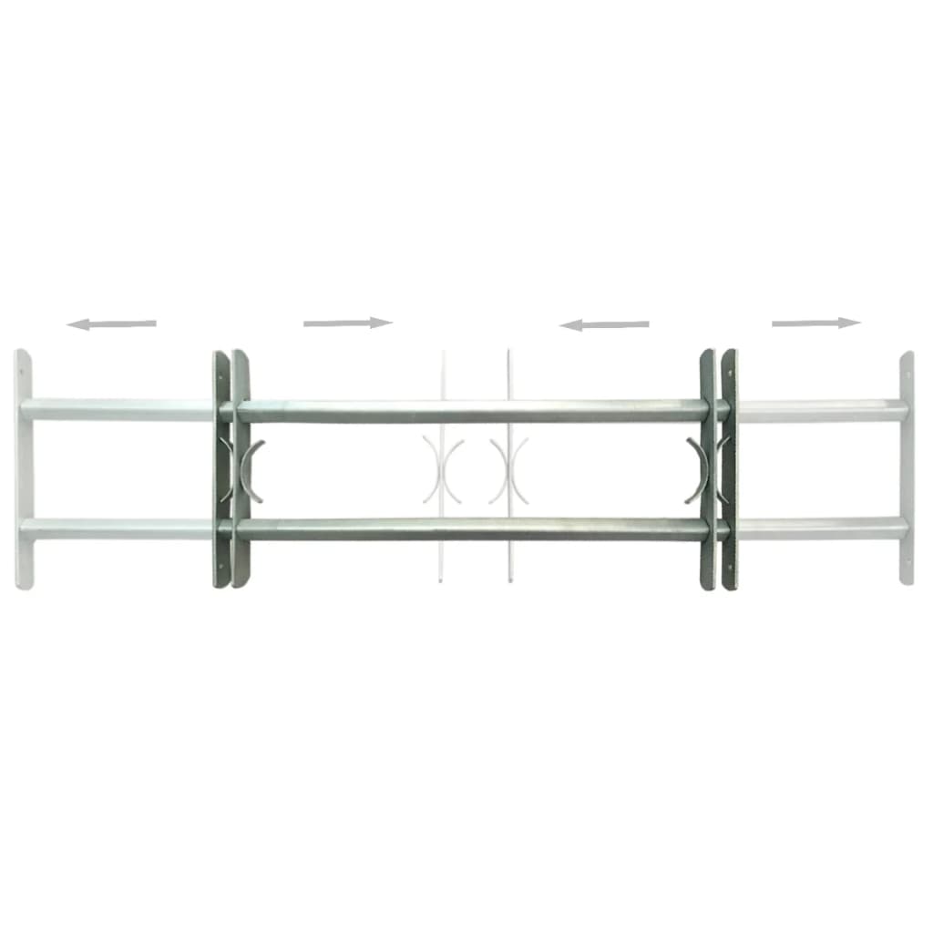 vidaXL Adjustable Security Grilles for Windows 2 pcs 39.4"-59.1"