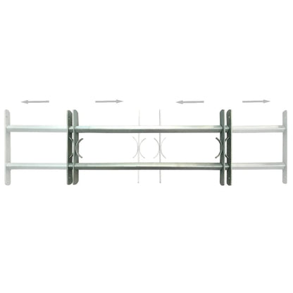 vidaXL Adjustable Security Grilles for Windows 2 pcs 39.4"-59.1"