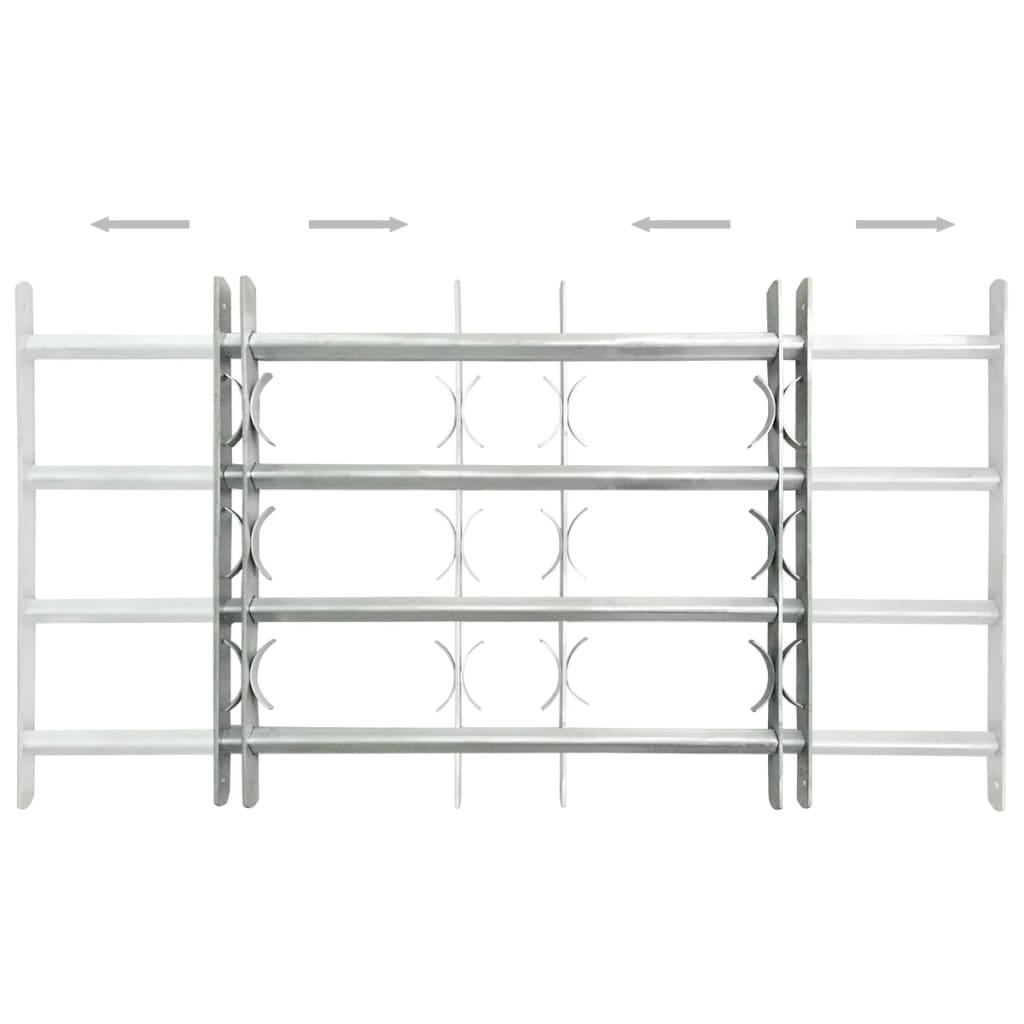 vidaXL Adjustable Security Grilles for Windows 2 pcs 39.4"-59.1"
