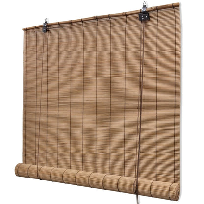 Bamboo Roller Blinds 2 pcs 100 x 160 cm Brown